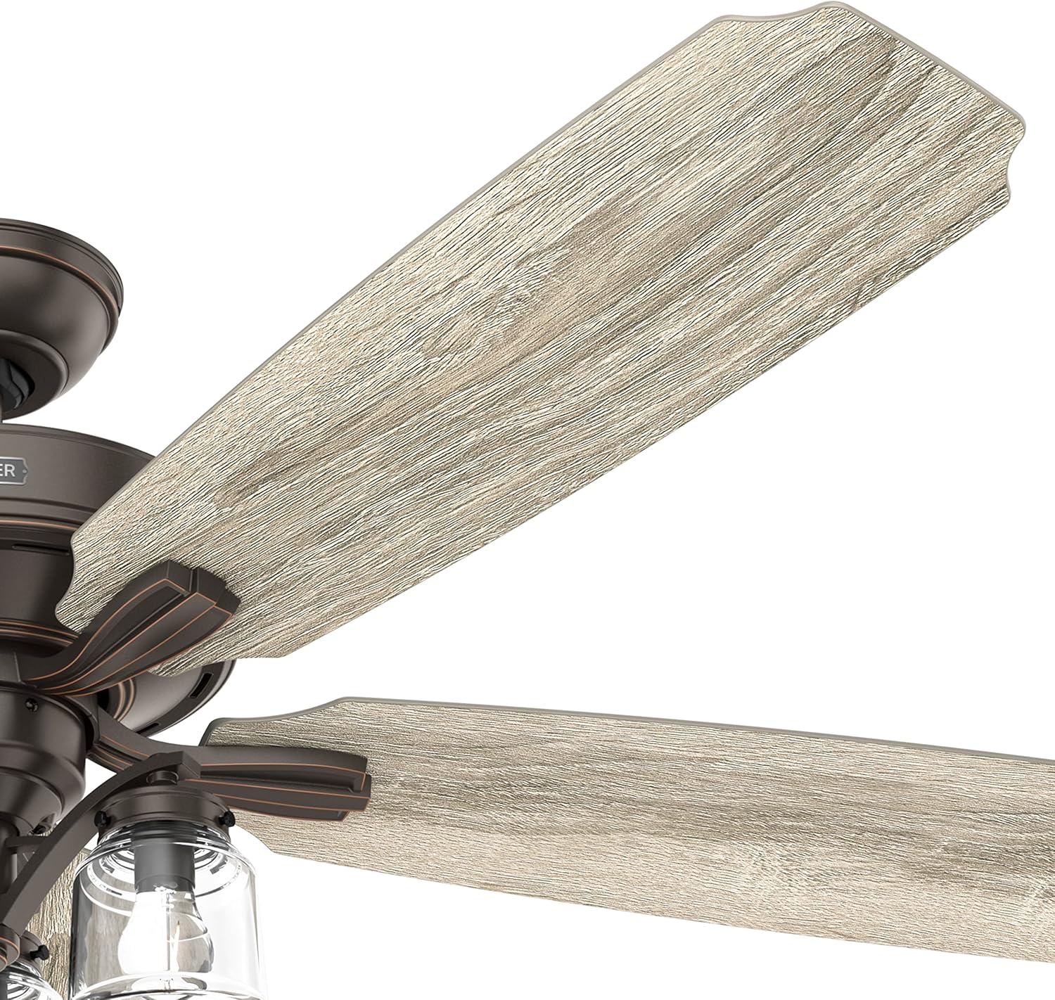 Hunter Fan 60 inch Indoor Ceiling Fan with LED Light Kit and Remote Control for Bedroom, Living Room/Family Room, Dining Room, Kitchen, Office (Renewed)