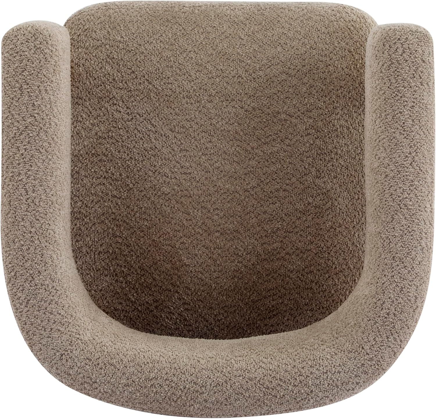 Christopher Knight Home Carly Low Profile Accent Chair, Round Backrest Side Chair, Living Room Armchair with Boucle Fabric Cushion,Comfy Reading Chair for Bedroom,Wooden Single Lounge Sofa,Light Camel