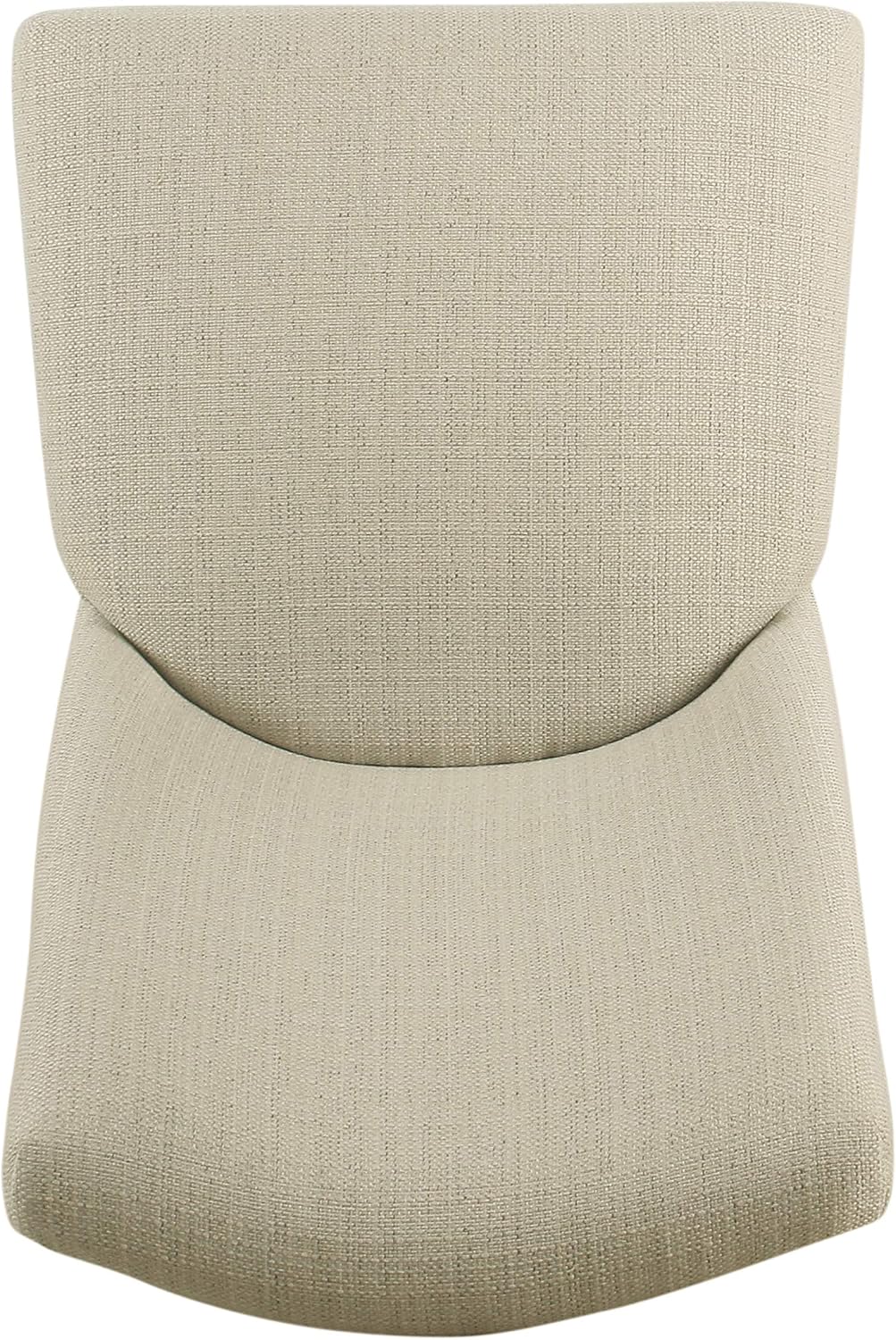 HomePop Modern Curved Back Dining Chair - Cream Textured Linen (Single Pack)