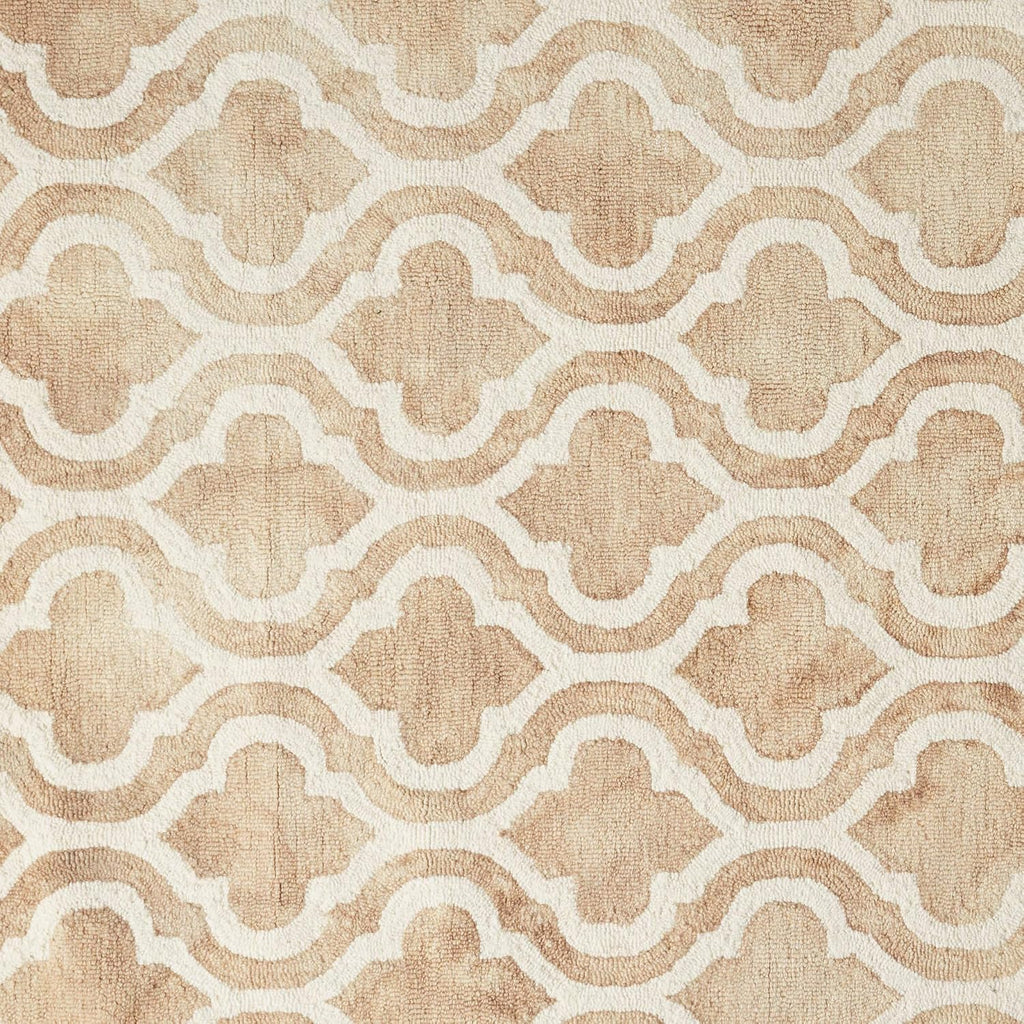 SAFAVIEH Dip Dye Collection Area Rug - 5' x 8', Beige & Ivory, Handmade Moroccan Watercolor Wool, Ideal for High Traffic Areas in Living Room, Bedroom (DDY537G)