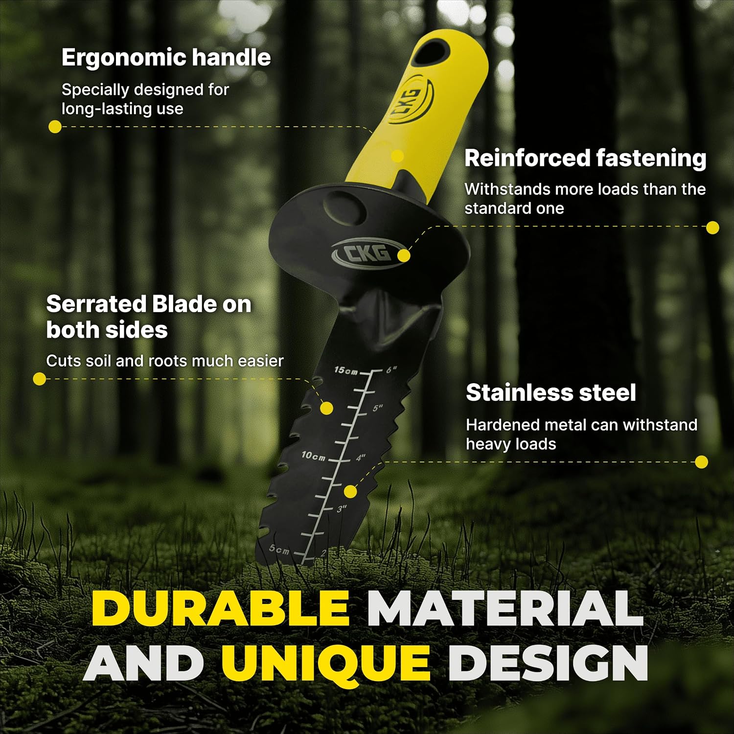 CKG Carbon Metal Detecting Set - Spade Shovel, Hand Shovel Digging Tool, Pouch Bag – Lightweight and Durable Shovels for Digging Treasure Hunting,Set