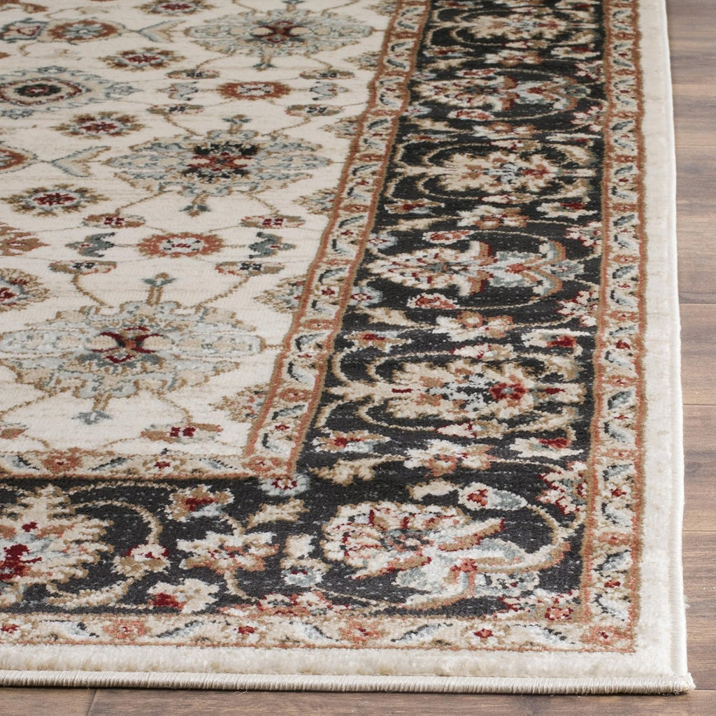 SAFAVIEH Lyndhurst Collection Area Rug - 8' x 10', Grey & Cream, Traditional Oriental Design, Non-Shedding & Easy Care, Ideal for High Traffic Areas in Living Room, Bedroom (LNH332G)