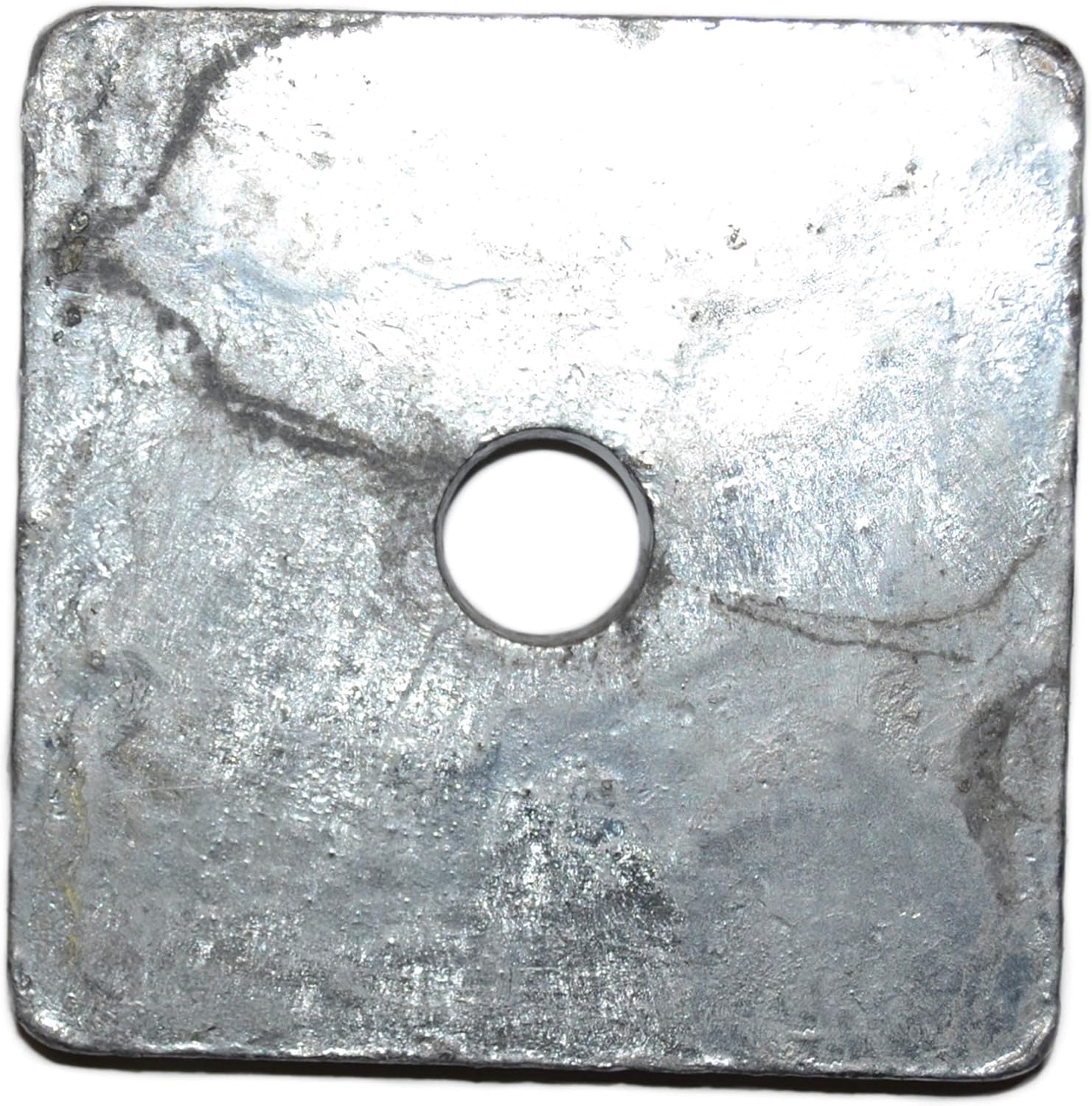 Hard-To-Find Fastener Hot-Dip Galvanized Square Washers, Durable & Secure Stainless Steel Metal Hardware Plates for DIY, Home Improvement, Construction, 1/2 x 3 x 3 x 1/4, Pack of 60