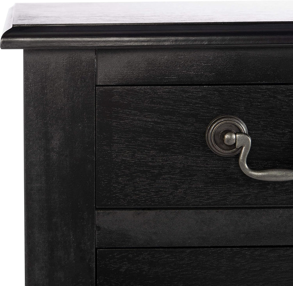 SAFAVIEH Furniture - Athena 3-Drawer Console Table - Black - Solid Wood - Farmhouse Classic Design - Ideal for Entryway, Living Room, Hallway, 23.5' W x 13' D x 29.5' H (CNS5703B)