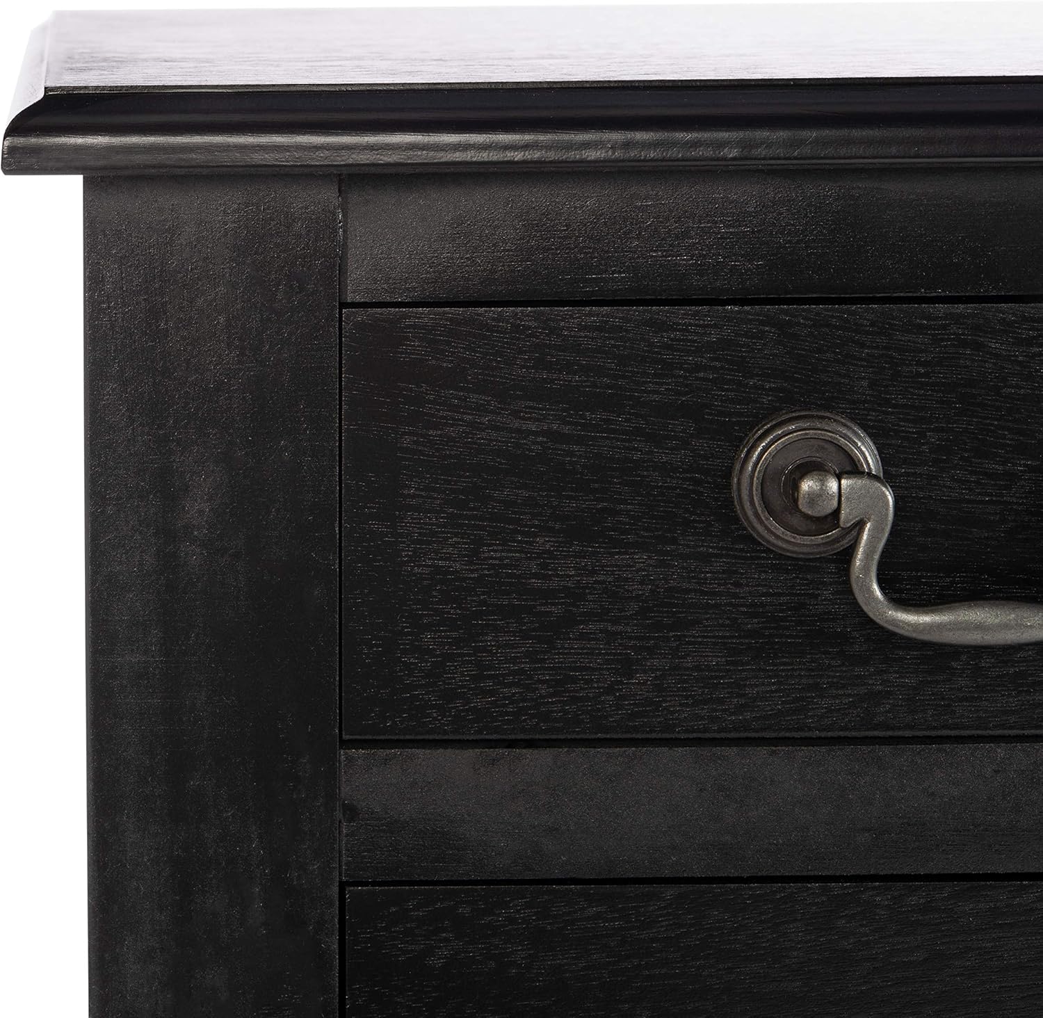 SAFAVIEH Furniture - Athena 3-Drawer Console Table - Black - Solid Wood - Farmhouse Classic Design - Ideal for Entryway, Living Room, Hallway, 23.5' W x 13' D x 29.5' H (CNS5703B)