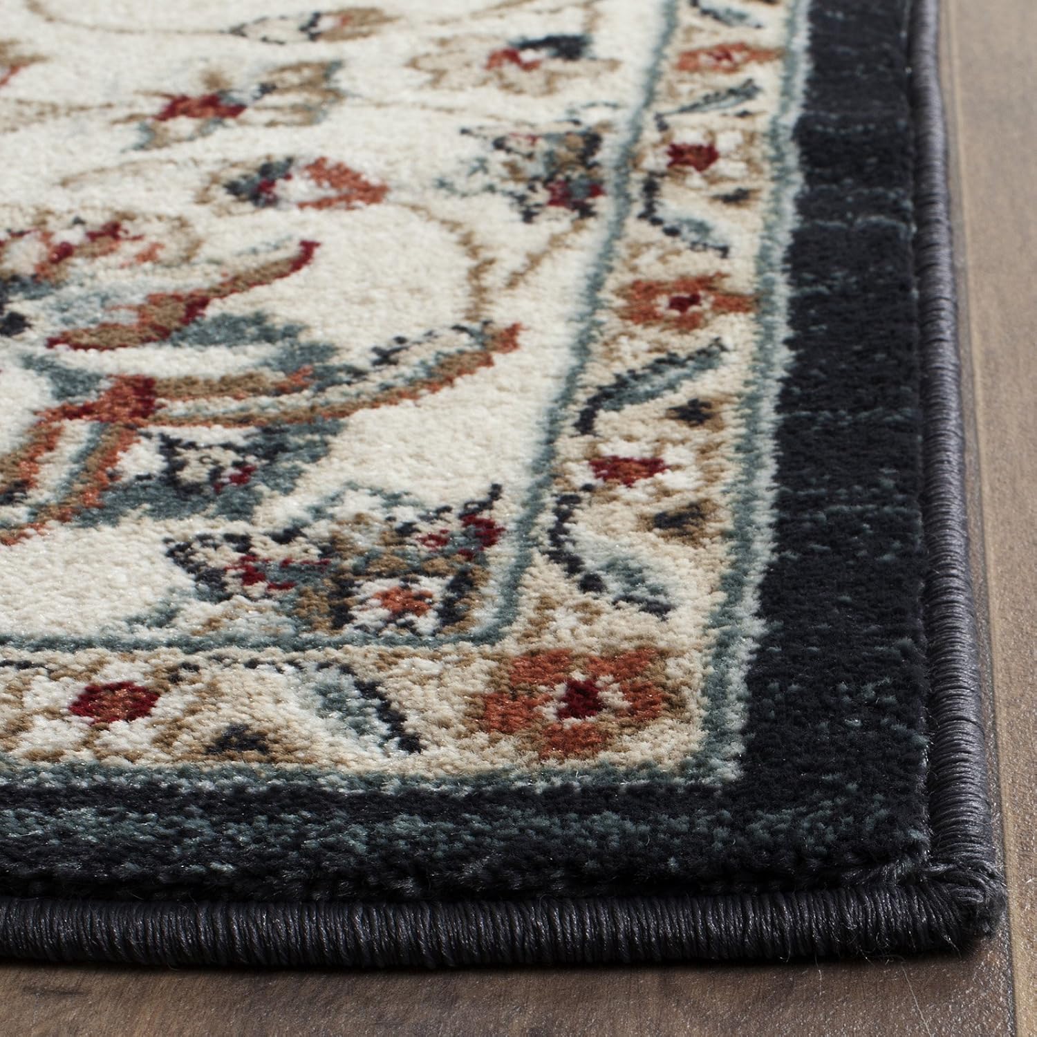 SAFAVIEH Lyndhurst Collection Area Rug - 8' x 10', Grey & Cream, Traditional Oriental Design, Non-Shedding & Easy Care, Ideal for High Traffic Areas in Living Room, Bedroom (LNH332G)