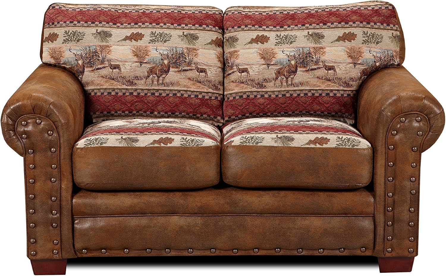 American Furniture Classics Deer Valley 4-piece Microfiber Sofa Set in Brown
