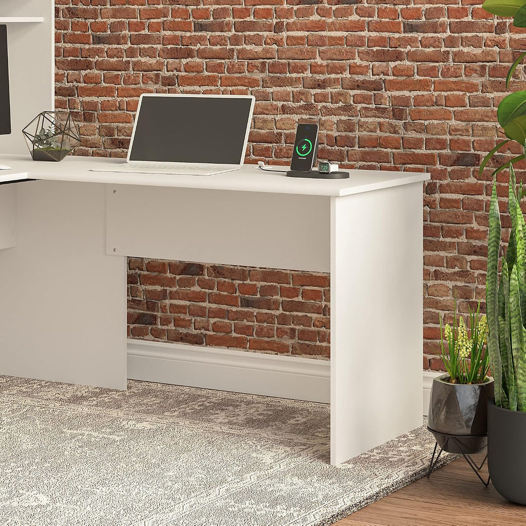 Bush Home Cabot 42W Shell Desk Return in White
