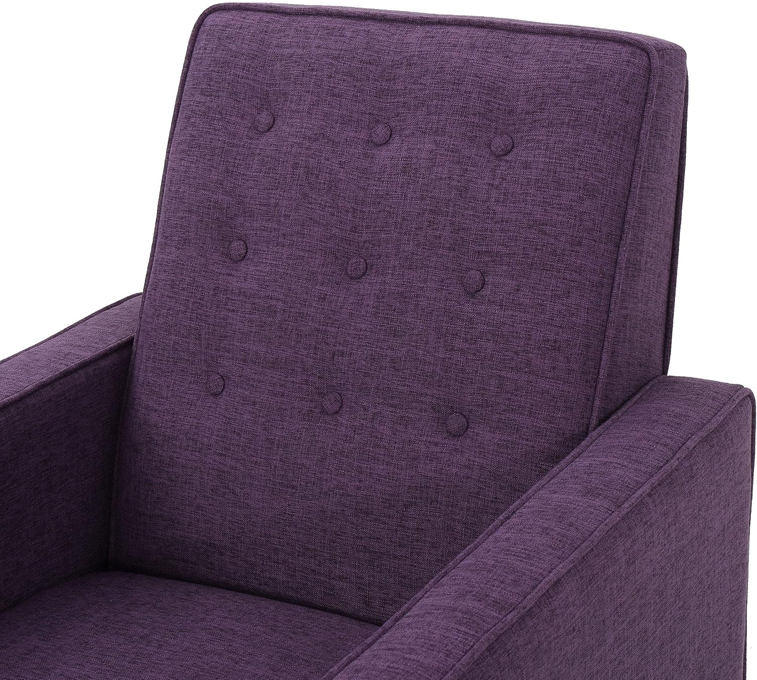 Christopher Knight Home Mervynn Mid-Century Modern Fabric Recliner,polyester, Muted Purple / Dark Espresso