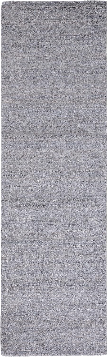 SAFAVIEH Himalaya Collection Runner Rug - 2'3' x 18', Grey, Handmade Wool, Ideal for High Traffic Areas in Living Room, Bedroom (HIM610K)