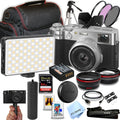 FUJIFILM X100VI Digital Camera (Silver) + 64GB Exteme Memory +120 Led Fill Light +Lense +Filters + Tulip+ Case + Tripod + Stabilizing Grip + Software Pack +More (Content Bundle)