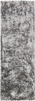 SAFAVIEH Ocean Shag Collection Runner Rug - 2'3' x 12', Silver, Handmade Solid, 2.4-inch Thick Ideal for High Traffic Areas in Living Room, Bedroom (OCG101G)