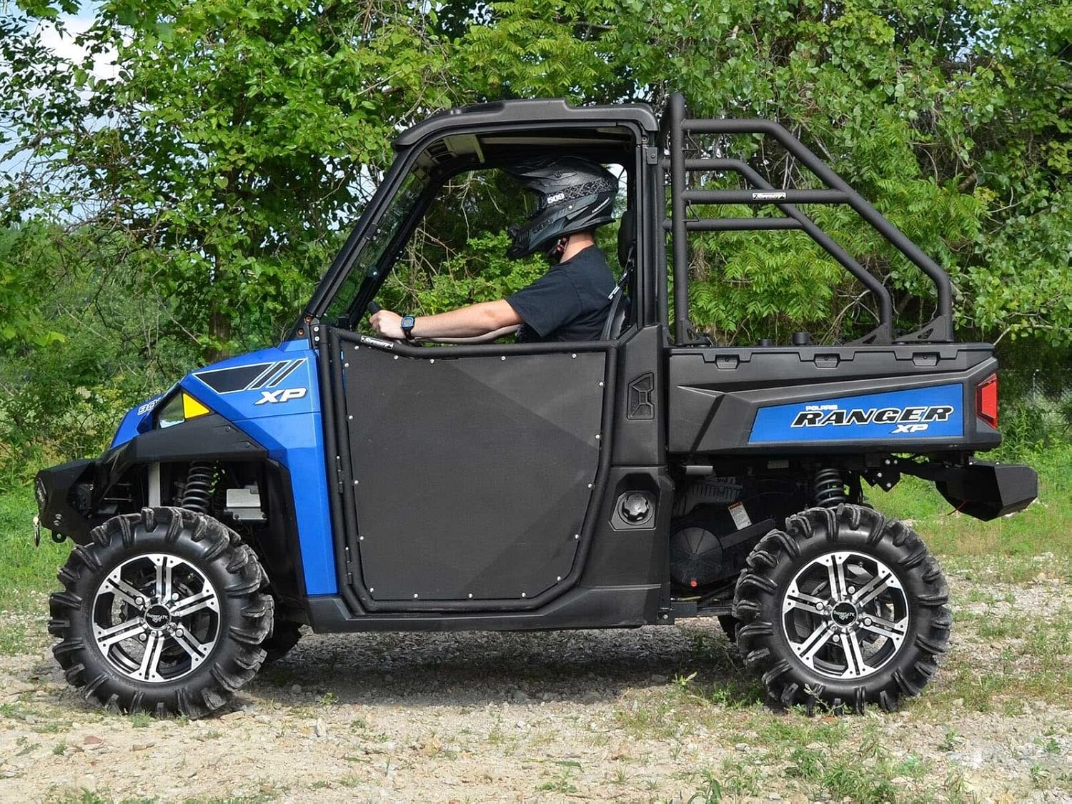 SuperATV Heavy Duty Rear Sport Accessory Bar For Polaris Ranger XP 570 / XP 900 / XP 1000/1000 / Diesel 1000 / Midsize 500/570 / EV/ETX Crew (See Fitment) | Wrinkle Black | Easy Installation