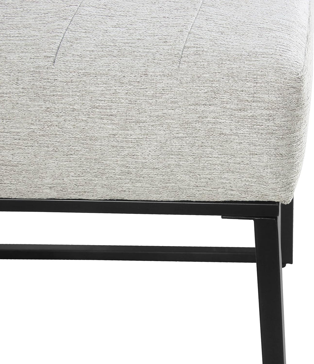 HomePop Channeled Metal Dining Chair - Sustainable Gray Woven (Single Pack)
