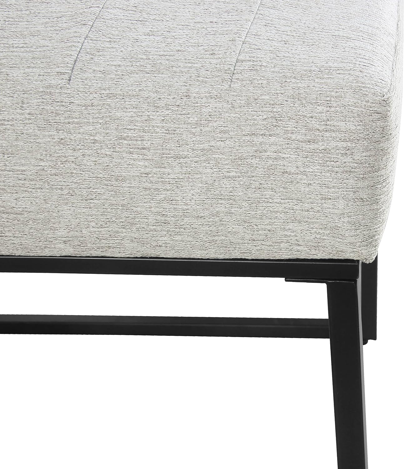 HomePop Channeled Metal Dining Chair - Sustainable Gray Woven (Single Pack)