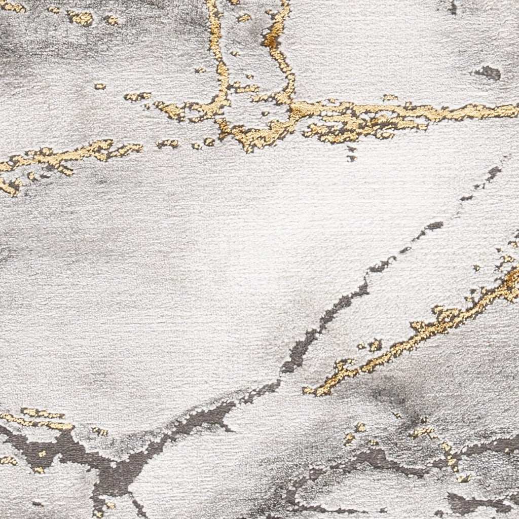 SAFAVIEH Craft Collection Area Rug - 10'6' x 14', Grey & Gold, Modern Abstract Design, Non-Shedding & Easy Care, Ideal for High Traffic Areas in Living Room, Bedroom (CFT877F)
