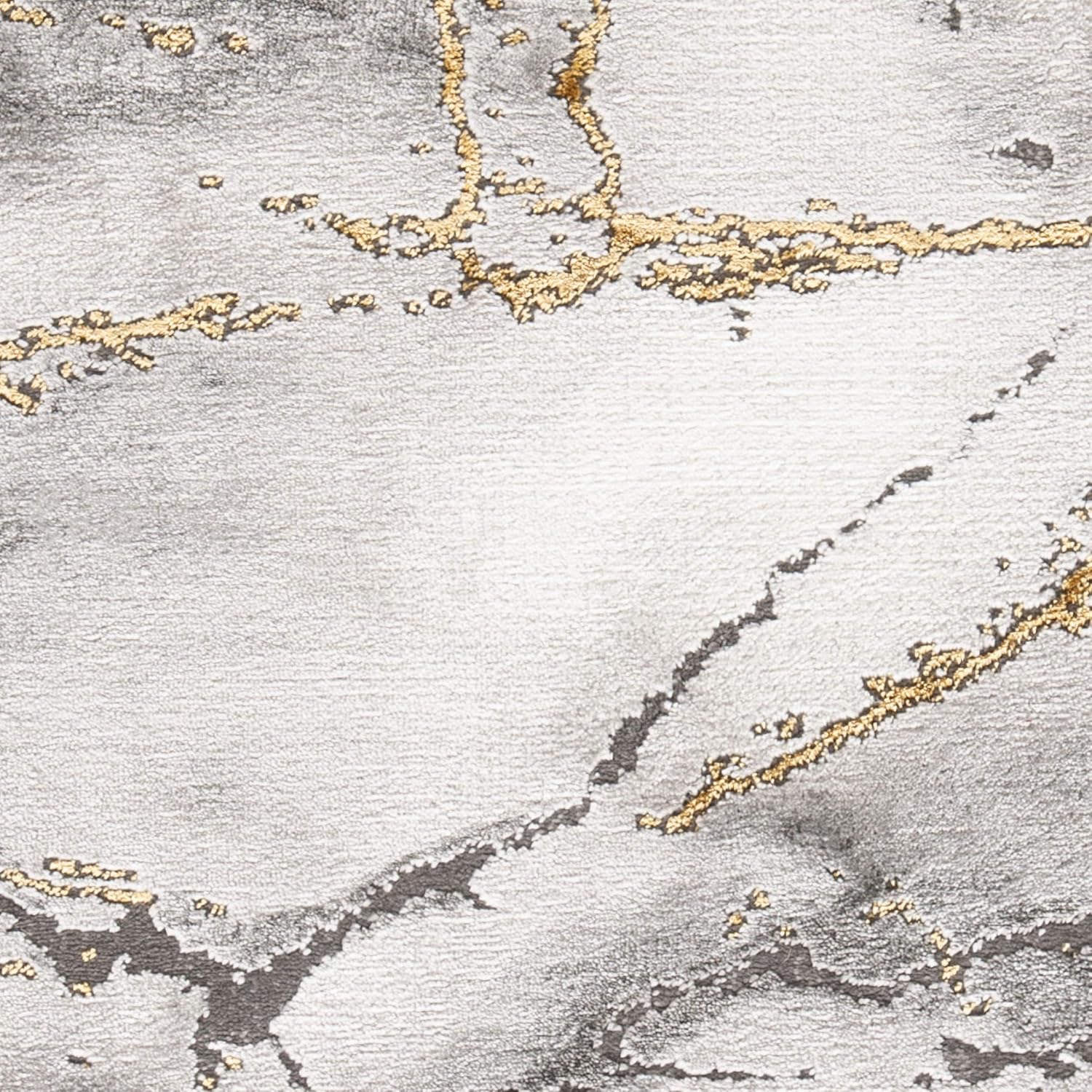 SAFAVIEH Craft Collection Area Rug - 10'6' x 14', Grey & Gold, Modern Abstract Design, Non-Shedding & Easy Care, Ideal for High Traffic Areas in Living Room, Bedroom (CFT877F)