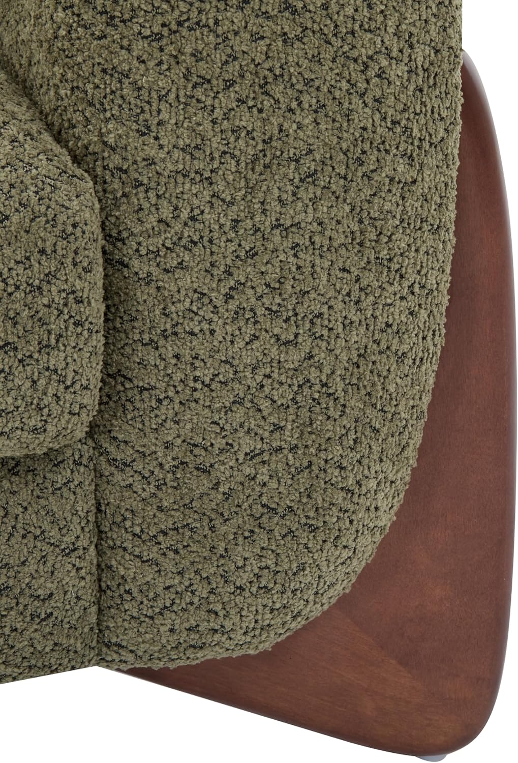 Christopher Knight Home Alma 63' Boucle Loveseat with Wood Legs, 2 Seater Sofa Couches for Living Room, Upholstered Couch Chair, Soft Seating Lounge Sofa Chair, Cozy Loveseat with Armrest, Olive Green