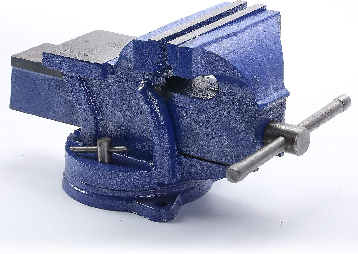uyoyous 6-Inch Swivel Bench Vises,Heavy Duty Metal Milling Locking 360-Degree Swivel Work Bench Base 150mm Jaw Table Top Clamp Press Swivel Base