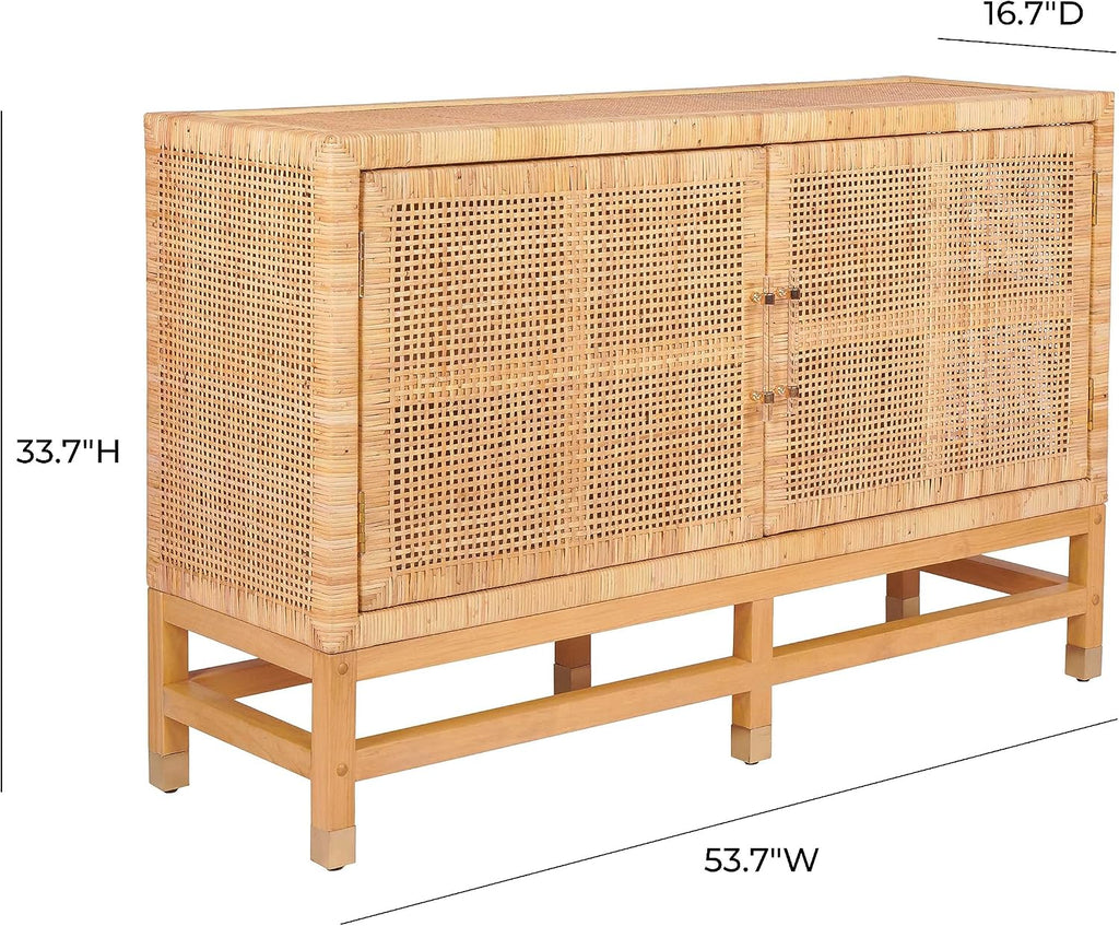 Tov Furniture Amara Natural Woven Rattan Buffet