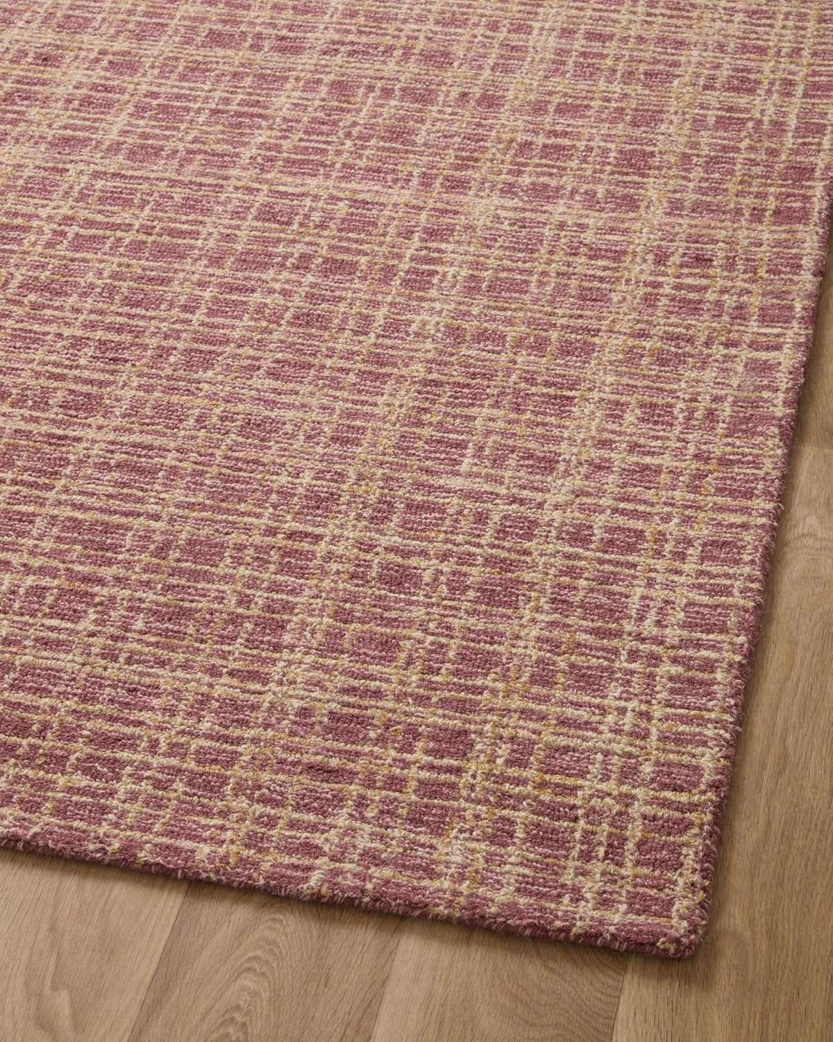 Loloi Chris Loves Julia Polly 7'-9' x 9'-9' Area Rug in Berry/Natural - Large Neutral Area Rug, Unique Patterned Rug for Living Room, Bedroom, Dining Area, Home Office