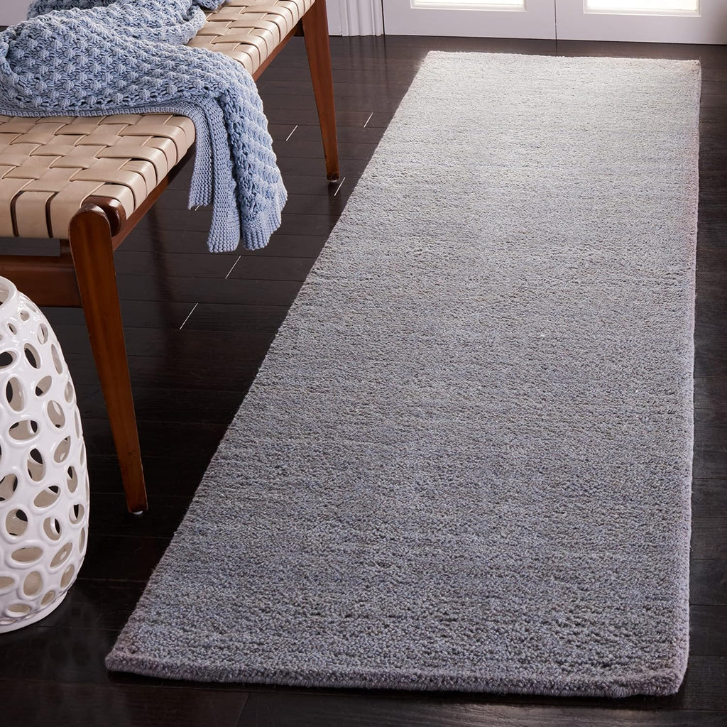 SAFAVIEH Himalaya Collection Runner Rug - 2'3' x 18', Grey, Handmade Wool, Ideal for High Traffic Areas in Living Room, Bedroom (HIM610K)