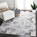 SAFAVIEH Amelia Collection Area Rug - 6' x 9', Grey & Charcoal, Modern Abstract Distressed Design, Non-Shedding & Easy Care, Ideal for High Traffic Areas in Living Room, Bedroom (ALA786F)