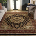 SAFAVIEH Lyndhurst Collection Area Rug - 8' x 10', Black & Red, Traditional Oriental Design, Non-Shedding & Easy Care, Ideal for High Traffic Areas in Living Room, Bedroom (LNH330Y)