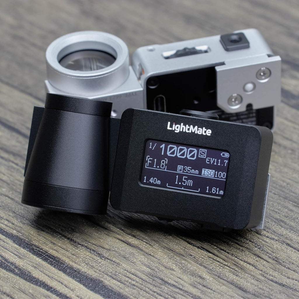 LightMate Area 2S Light Meter Photography & OV-X1 17° Retro Viewfinder, 0.96' Large OLED Screen, Ultra-Compact, Rechargeable Battery, for Leica & Other Film Cameras, Black