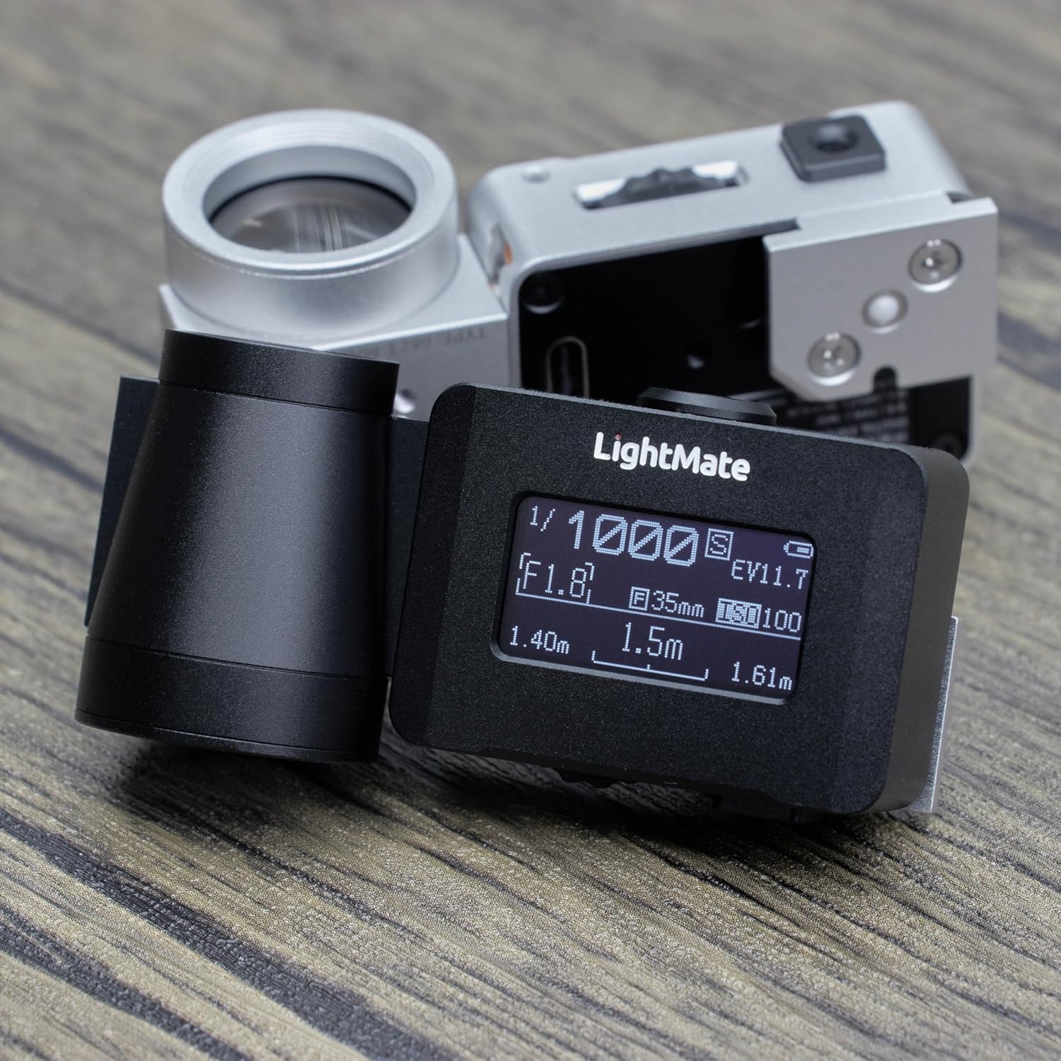 LightMate Area 2S Light Meter Photography & OV-X1 17° Retro Viewfinder, 0.96' Large OLED Screen, Ultra-Compact, Rechargeable Battery, for Leica & Other Film Cameras, Black
