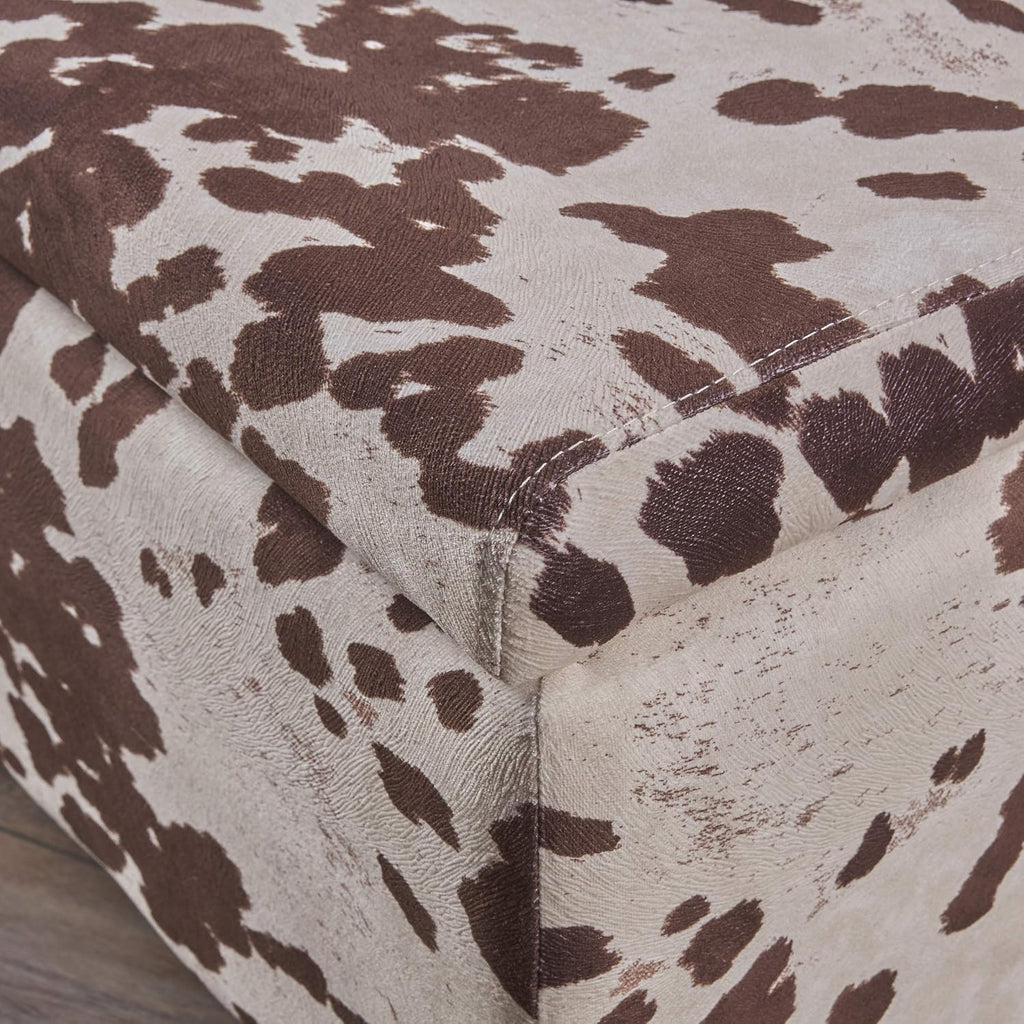 Christopher Knight Home Breanna Storage Ottoman Bench, Milk Cow Print