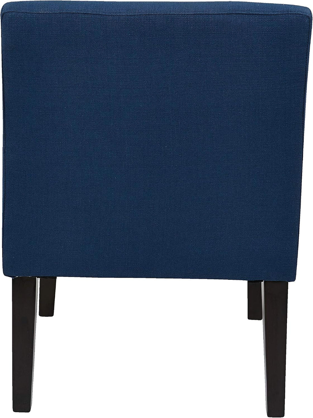 OSP Home Furnishings Main Street Upholstered Guest Chair with Espresso Finish Accents, Woven Indigo Fabric