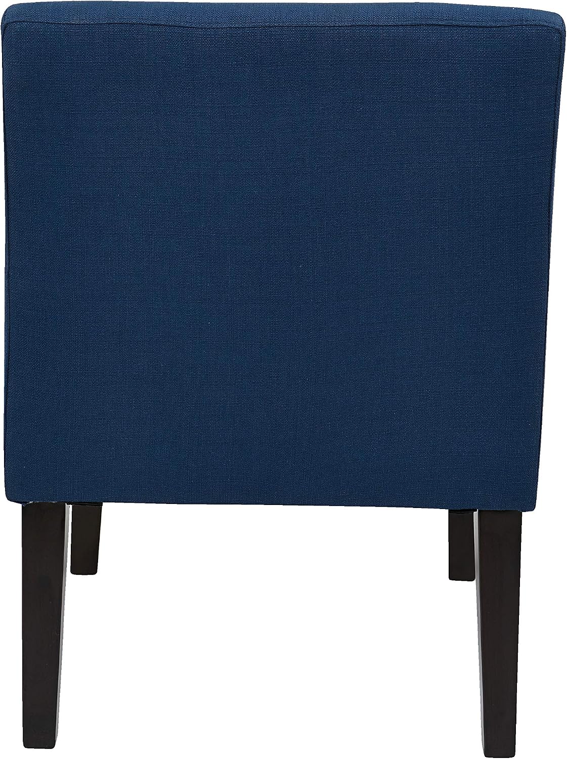 OSP Home Furnishings Main Street Upholstered Guest Chair with Espresso Finish Accents, Woven Indigo Fabric