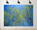 Trykid 20x10ft Weeping Willows Backdrop Green Branches Clear Blue Sky Flowing Foliage Lush Spring Scene Photography Background Nature Inspired Party Decoration Photo Booth Prop Fabric
