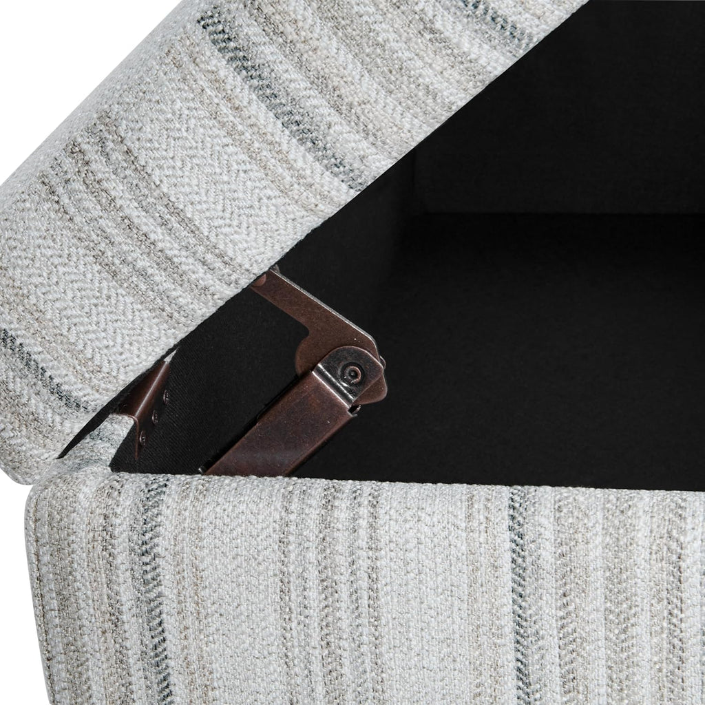 HomePop Malmo 36' Storage Bench - Gray Striped Pattern