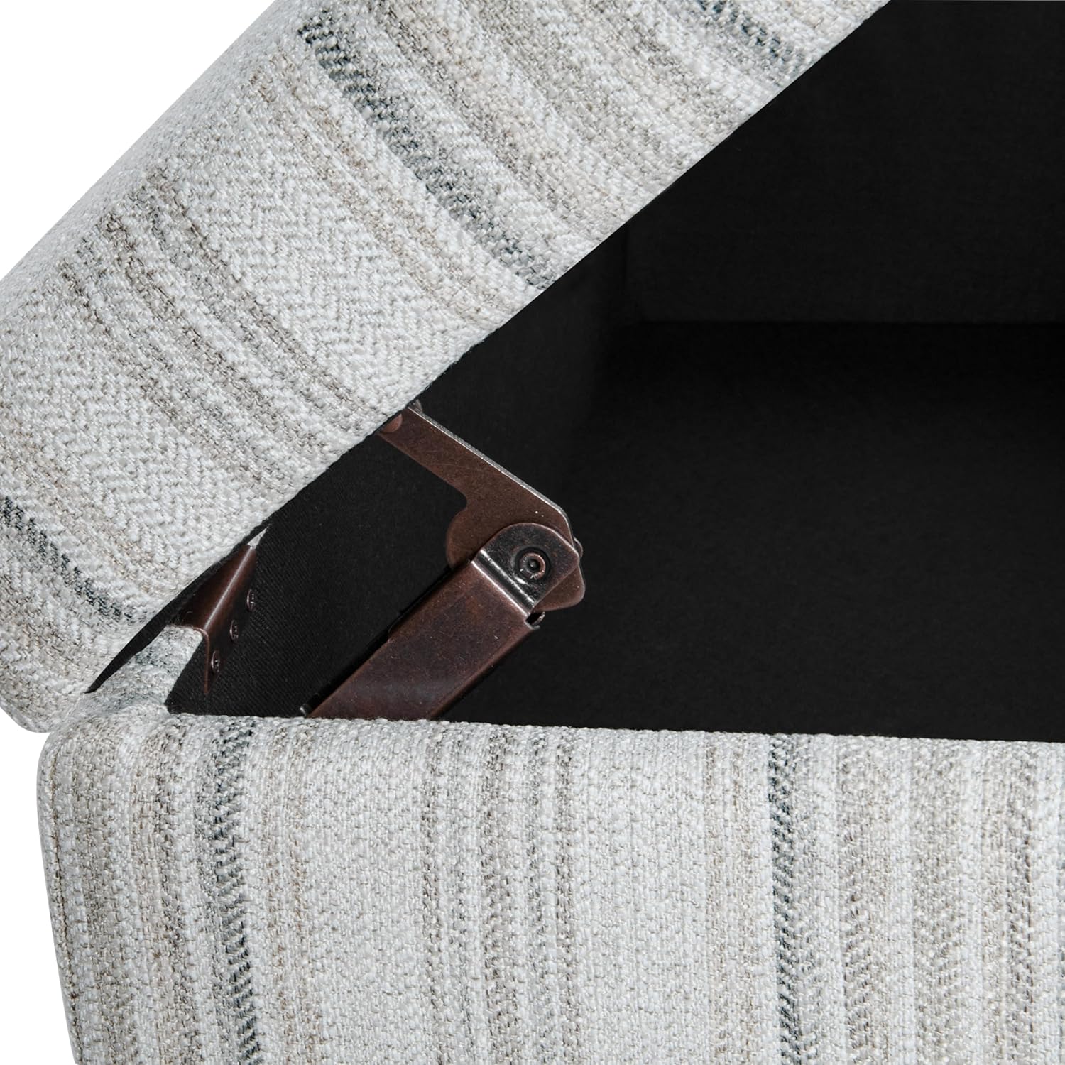 HomePop Malmo 36' Storage Bench - Gray Striped Pattern