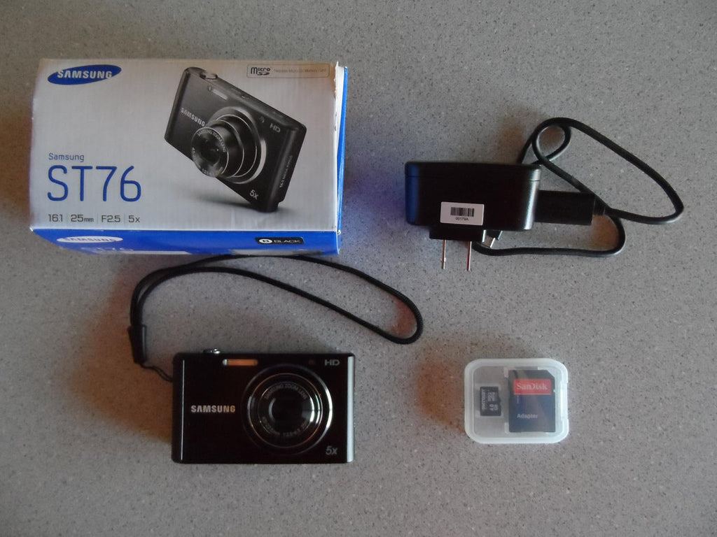 Samsung ST76 16 MP Compact Digital Camera - Black (EC-ST76ZZBPBUS)
