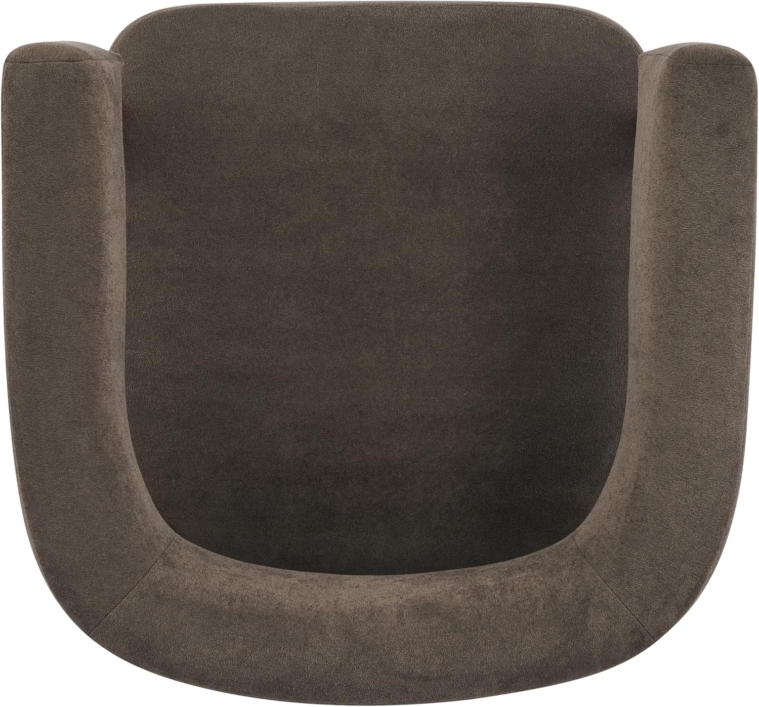 Christopher Knight Home Carly Low Profile Accent Chair, Boucle Upholstered Barrel Chair, Comfy Reading Chair for Bedroom, Wooden Single Lounge Sofa, Dark Brown