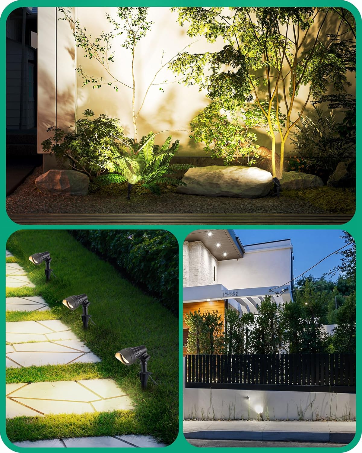 EDISHINE Low Voltage Landscape Lights, 3.2W 12V ACDC 240LM Low Voltage Spotlight, CRI 80 & Beam Angle 35°, 3000K, Aluminum Housing Outdoor Landscape Lighting for Trees, Yard, Garden, Houese 8 Pack