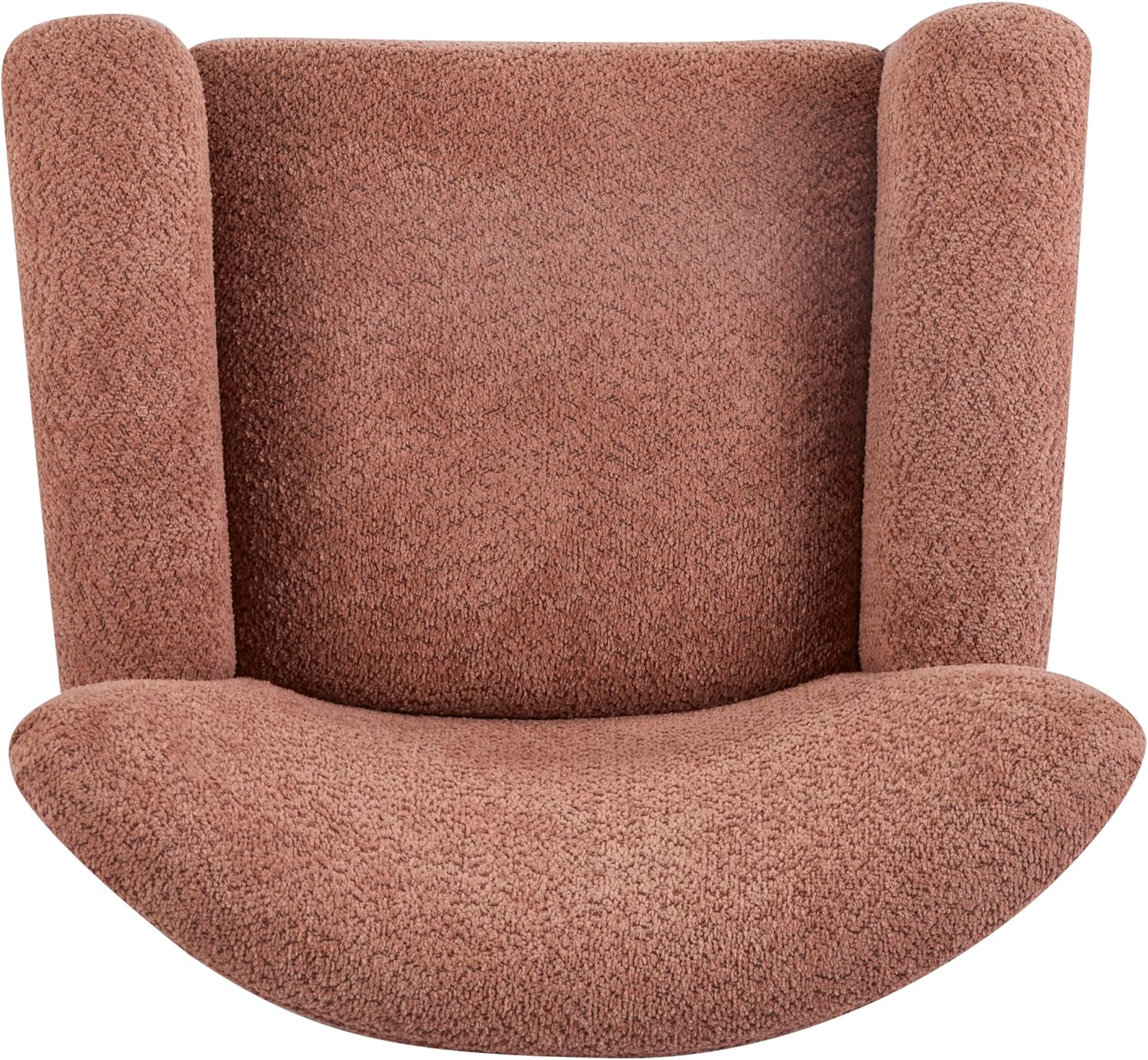 Christopher Knight Home Lindy Wingback Accent Chair, Upholstered Armchair with Rounded Wooden Legs, Curved Backrest Single Sofa, Soft Cushion Seating, Comfy Lounge Chair for Living Room, Dusty Coral