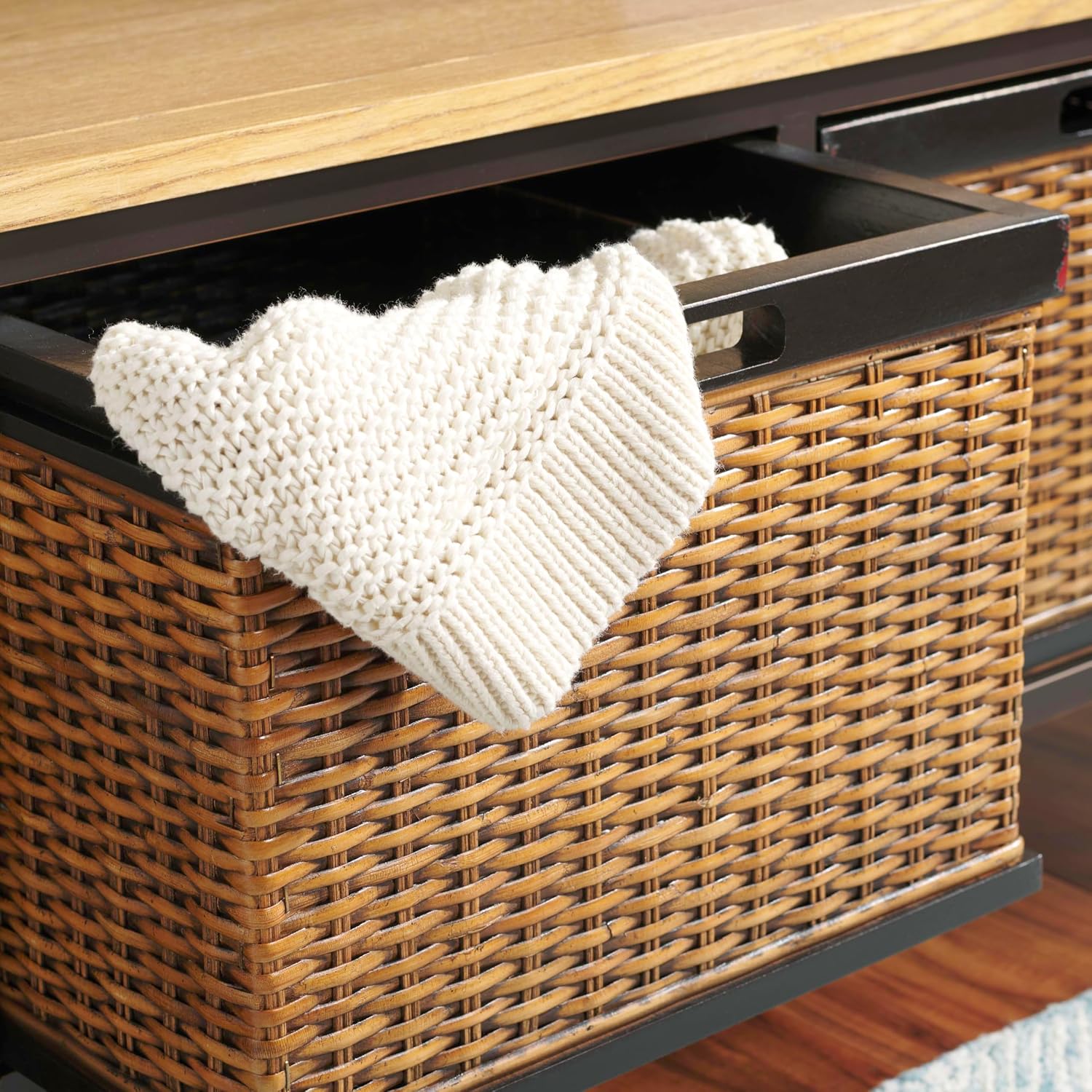 Safavieh American Homes Collection Noah Antiqued Pewter and Oak Storage Bench