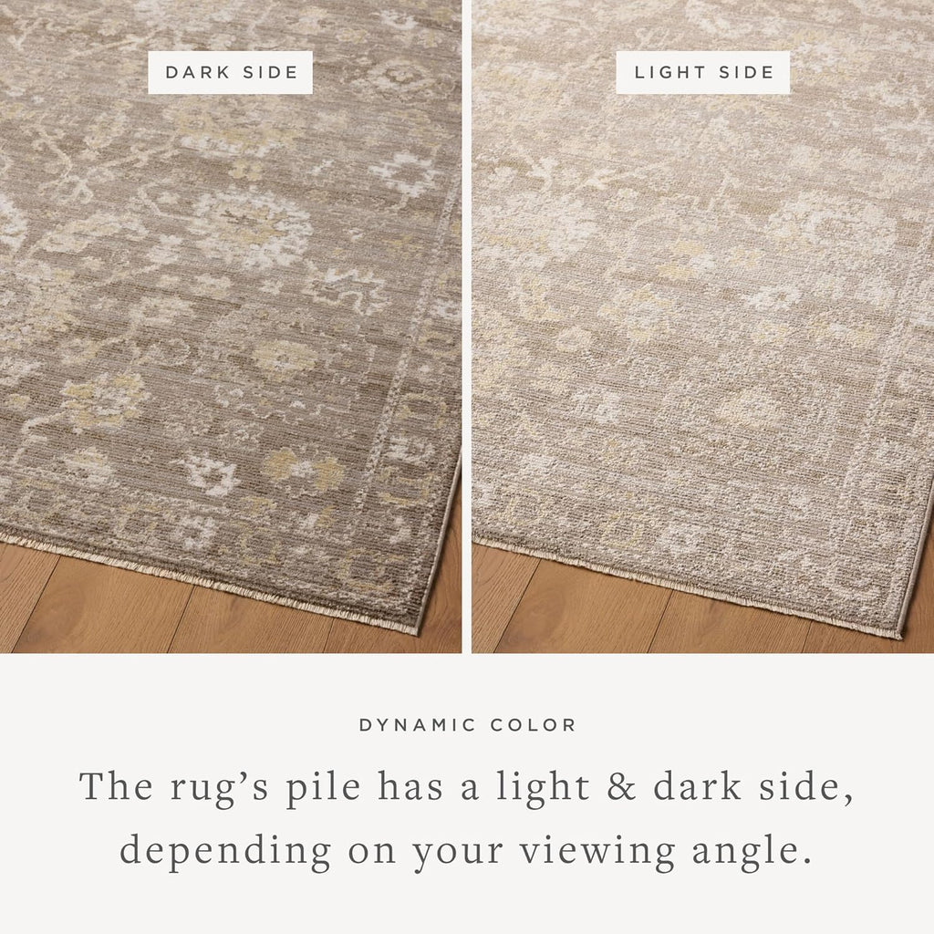 Loloi Magnolia Home by Joanna Gaines Pace Collection PAC-03 Taupe/Wheat 2'-6' x 10'-0' Runner Rug