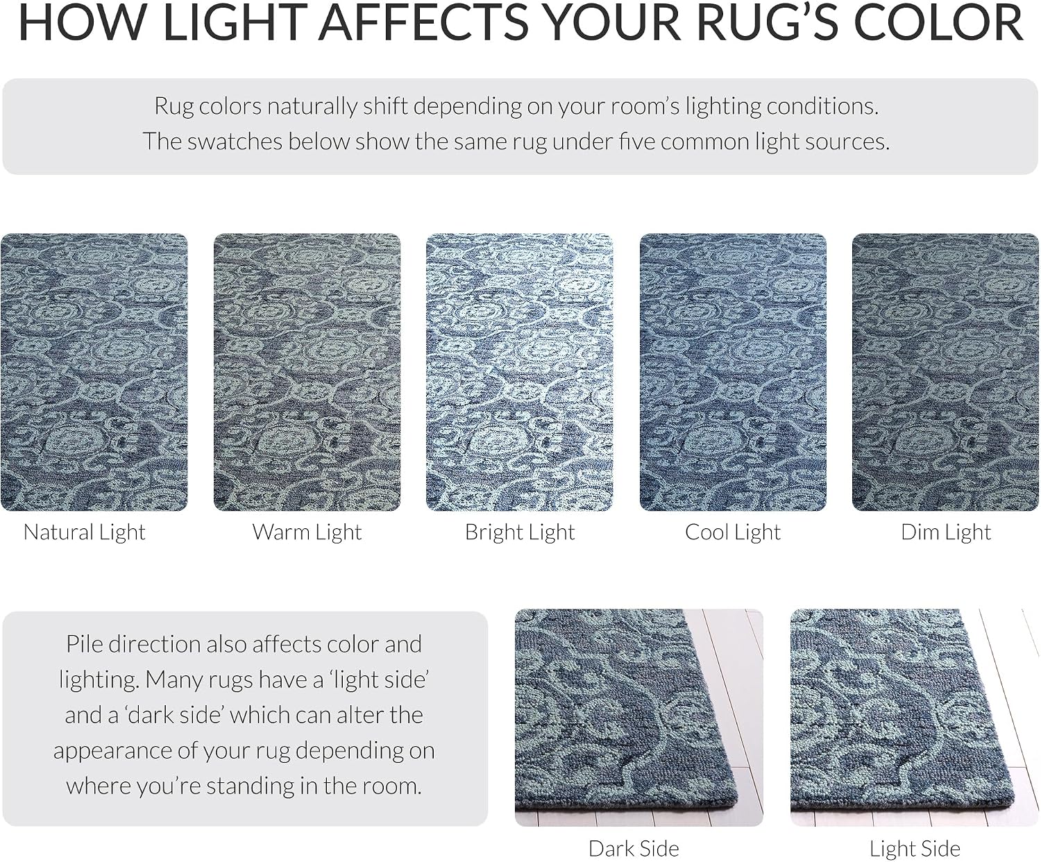 SAFAVIEH Abstract Collection Area Rug - 6' Square, Blue, Handmade Wool, Ideal for High Traffic Areas in Living Room, Bedroom (ABT207A)