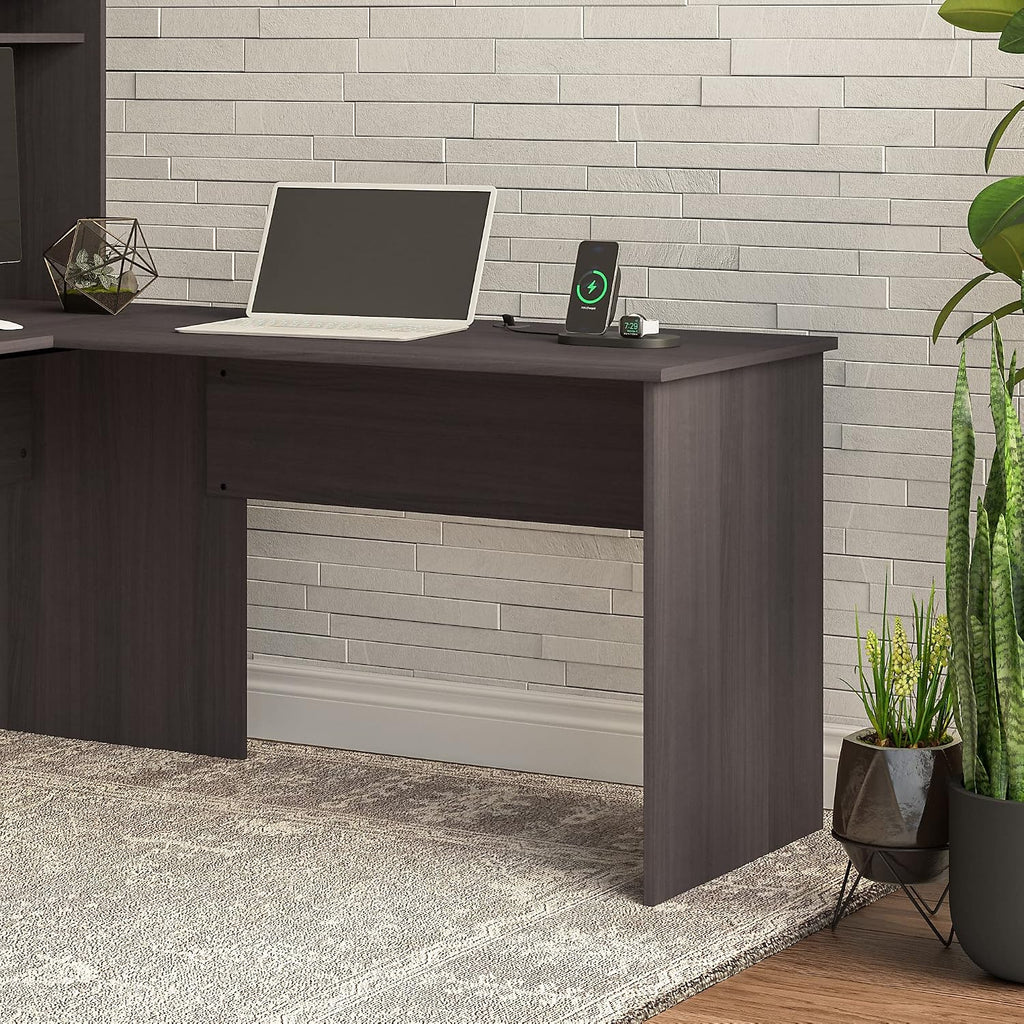 Bush Furniture Cabot 42W Shell Desk Return in Heather Gray