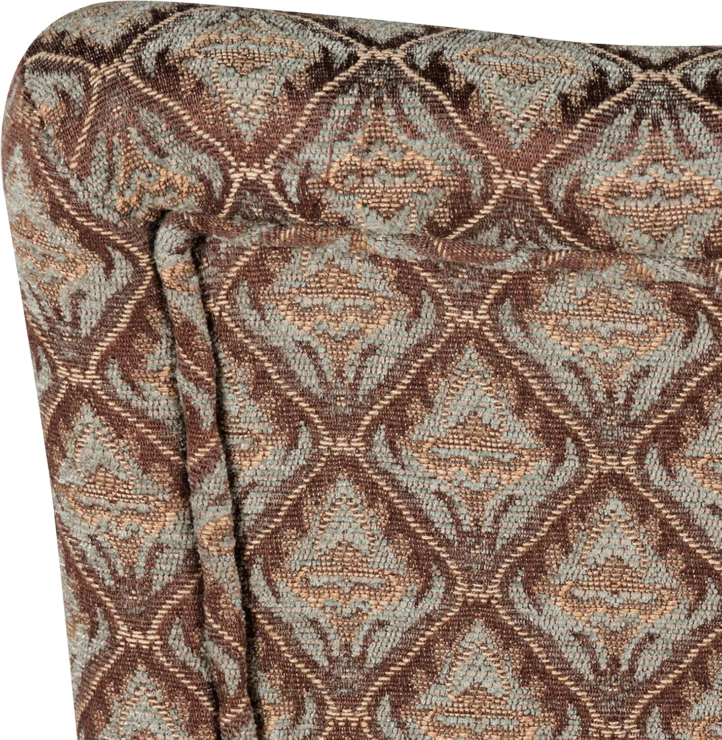 Homepop Home Decor |K1136-F662 | Classic Upholstered Parsons Dining Chair | Single Accent Dining Chair, Blue & Brown Damask