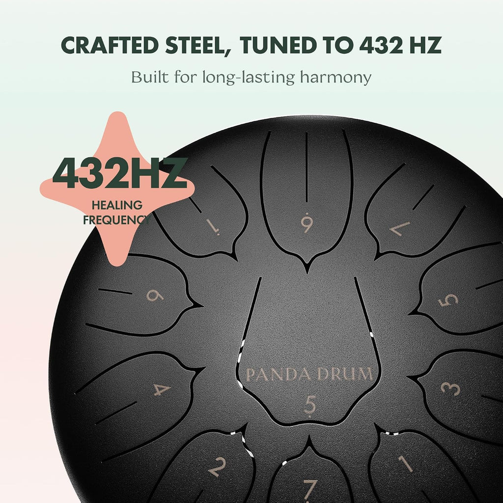 Panda Drum Pro (Blue) + Plus (Black) | 432 Hz Steel Tongue Drums