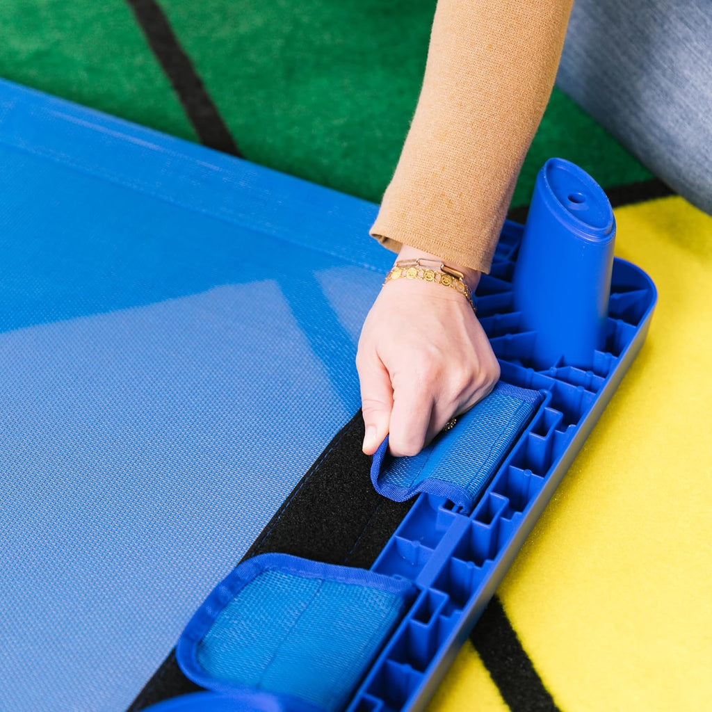 ECR4Kids Streamline Cot, Ready-to-Assemble, Toddler Size, Classroom Furniture, Blue, 6-Pack