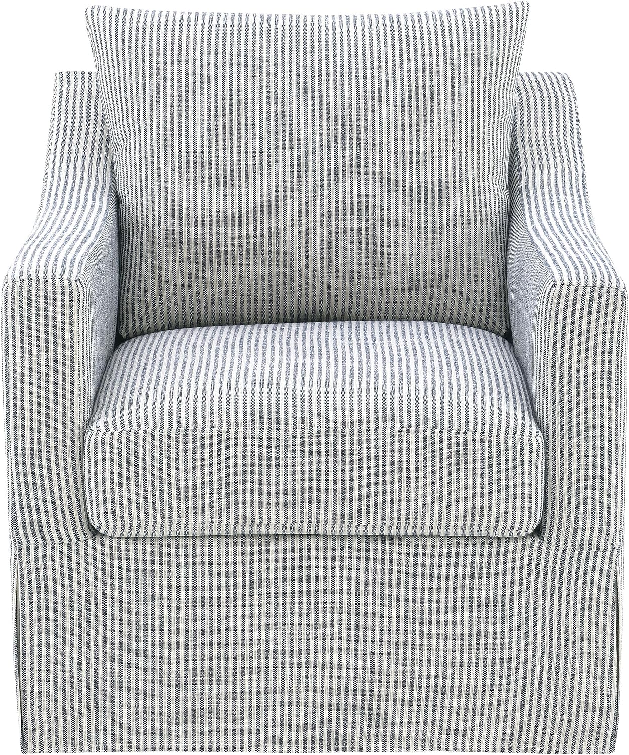 Coaster Home Furnishings - Winter - Wood - Upholstered Accent Chair with Sloped Arms, Removable Seat Cushion and 360-Degree Swivel - Living Room - Grey - 904137