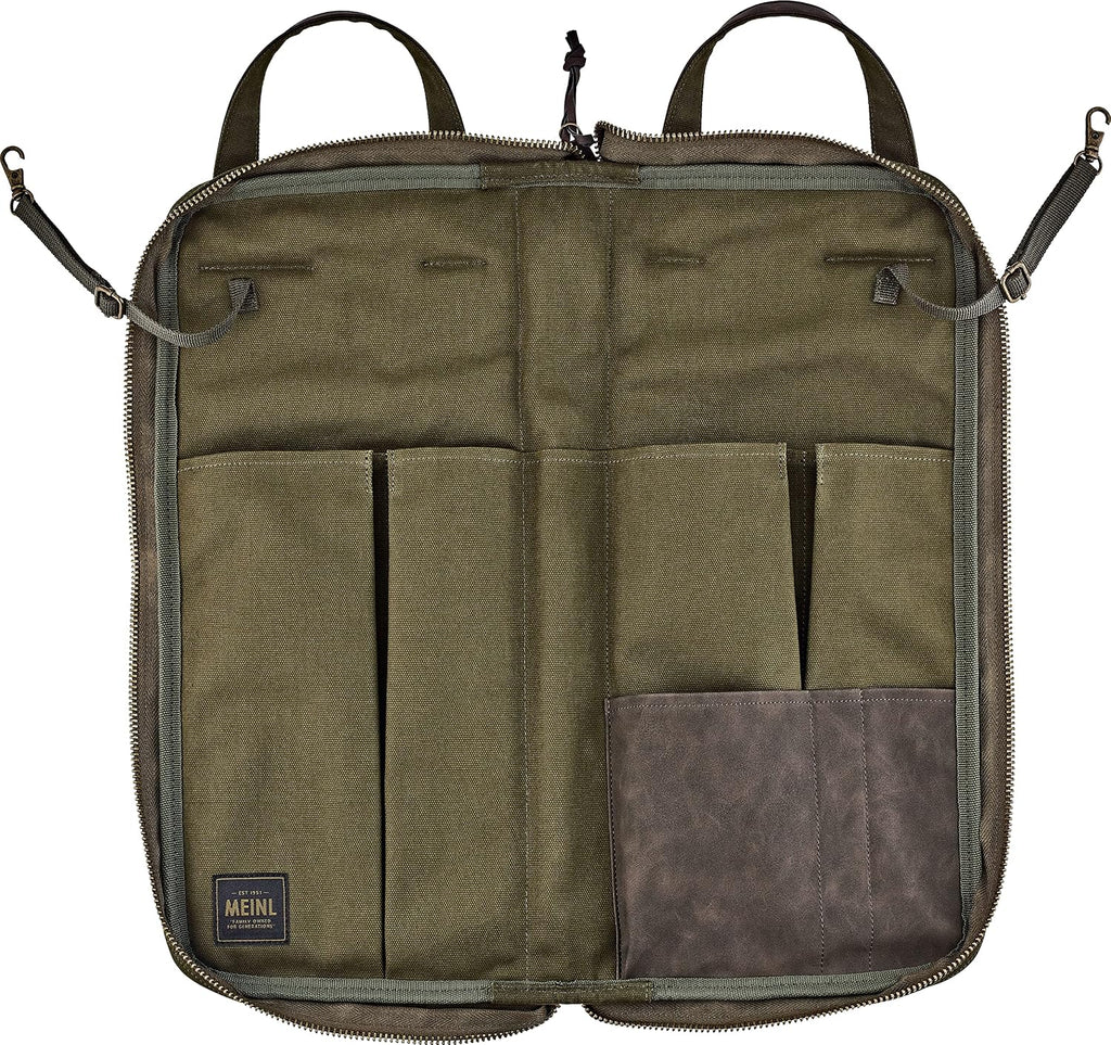Meinl Percussion Drumstick Bag — Waxed Canvas Collection — For Sticks, Mallets, Brushes and Rods, Heavy-Duty Fabric with Shoulder Strap Plus Floor Tom Hooks, 2-YEAR WARRANTY