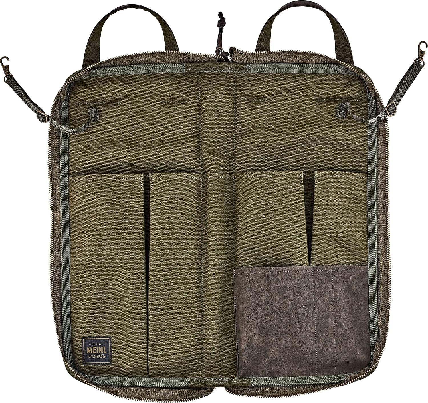 Meinl Percussion Drumstick Bag — Waxed Canvas Collection — For Sticks, Mallets, Brushes and Rods, Heavy-Duty Fabric with Shoulder Strap Plus Floor Tom Hooks, 2-YEAR WARRANTY